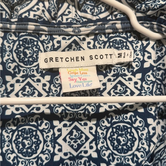 Gretchen Scott Designs Navy and White Patterned Dress - Picture 3 of 3